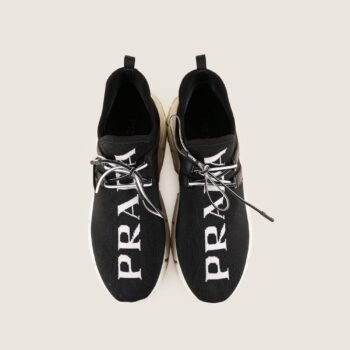 Knit Stretch Logo Sneakers 38