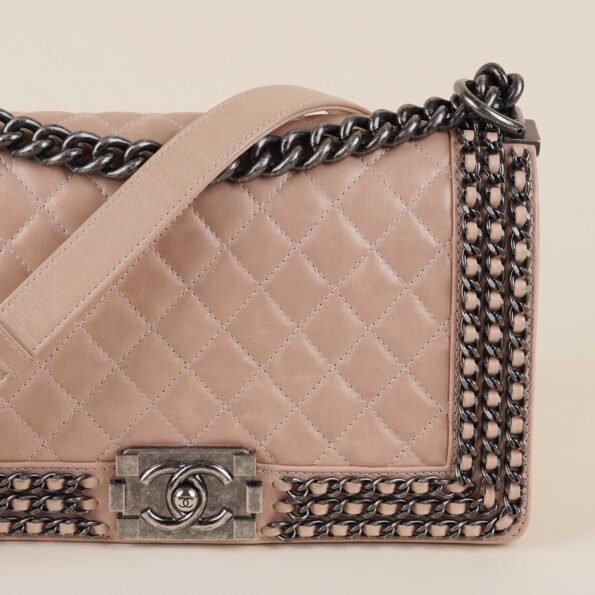 Chain Embellished Old Medium Boy Bag - CHANEL - Affordable Luxury