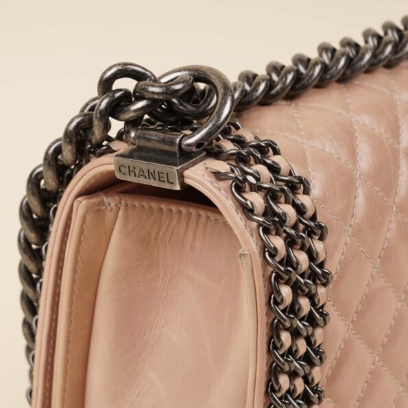 Chain Embellished Old Medium Boy Bag - CHANEL - Affordable Luxury