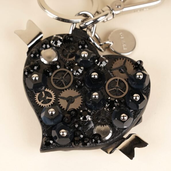 Embellished Heart Bag Charm - PRADA - Affordable Luxury