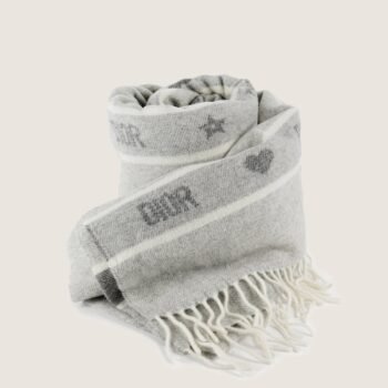 Heart and Star Wool Blanket - CHRISTIAN DIOR - Affordable Luxury