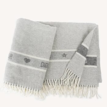 Heart and Star Wool Blanket - CHRISTIAN DIOR - Affordable Luxury