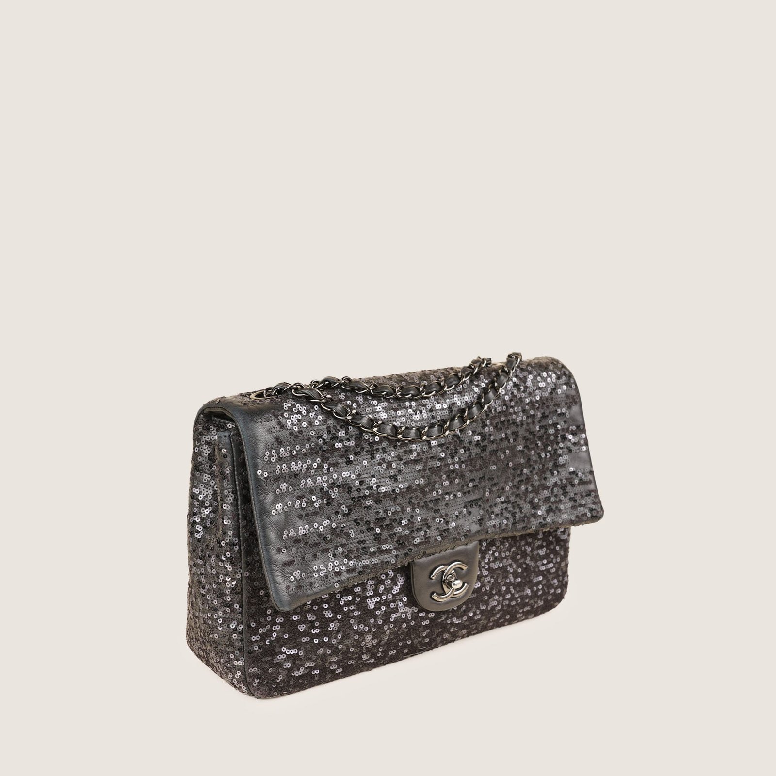 jumbo-sequin-flap-bag-affordable-luxury-792831-1 Jumbo Sequin Flap Bag - CHANEL - Affordable Luxury