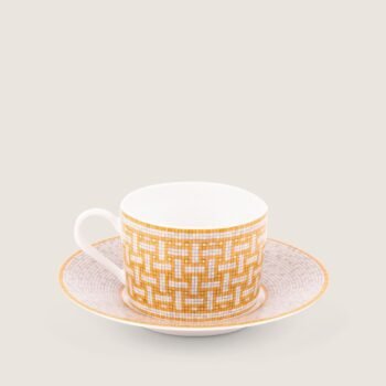 Mosaique Au 24 Gold Tea Cup and Saucer - HERM¨¨S - Affordable Luxury