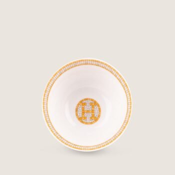 Mosaique au 24 Gold Tea Cup With Lid and Saucer - HERM¨¨S - Affordable Luxury