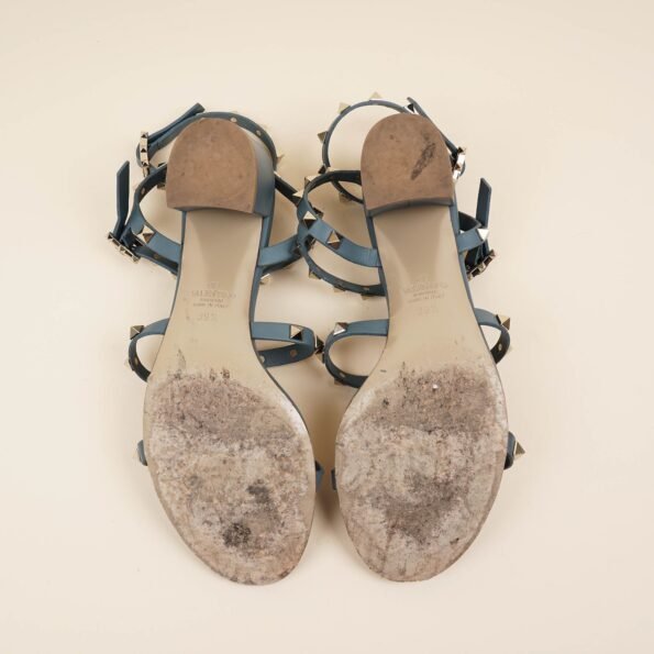Rockstud Ankle Strap Sandals 39.5 - VALENTINO - Affordable Luxury