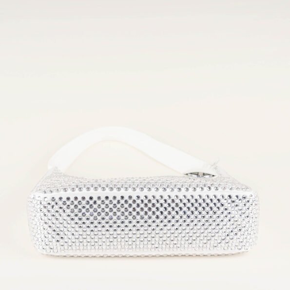 Satin Mini Bag with Crystals - PRADA - Affordable Luxury