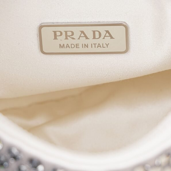 Satin Mini Bag with Crystals - PRADA - Affordable Luxury