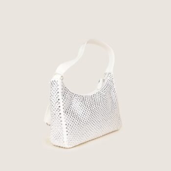 Satin Mini Bag with Crystals - PRADA - Affordable Luxury